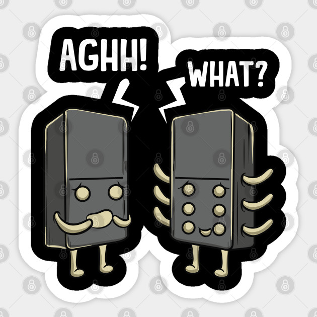 Aghh What Funny Dominoes Pieces Gift Game Player Domino