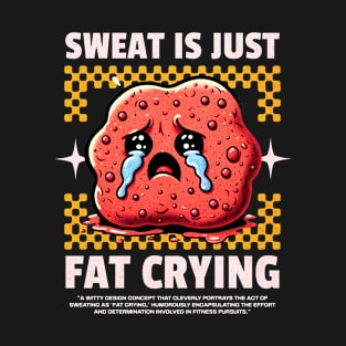 Funny Gym, Sweat  is Just Fat Crying T-Shirt