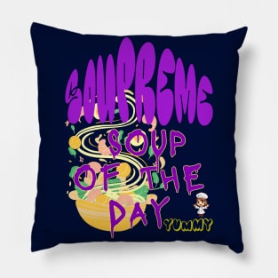 Soupreme - Noodles fun cool text Pillow