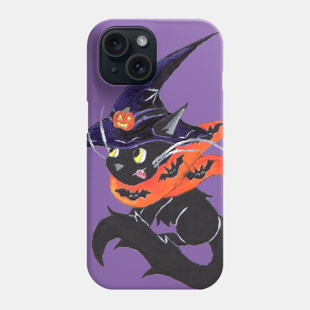 Witch City Kitty Phone Case by KristenOKeefeArt