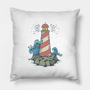 Cute Lighthouse Cartoon Kids Tshirt Pillow