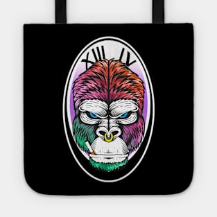 Angry Rainbow Gorilla Face Tote