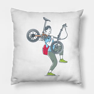 funny folding bike Pillow