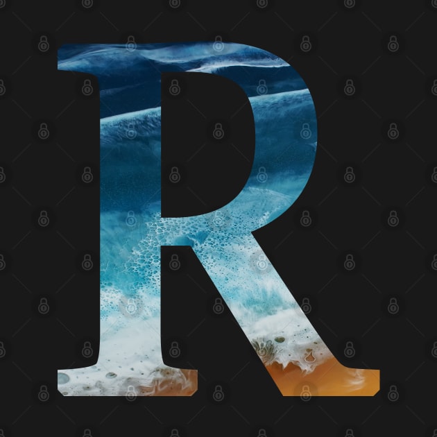 Ocean Waves letter R by Artistry Vibes