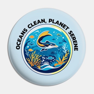 Clean Ocean and Marine Conservation Pin