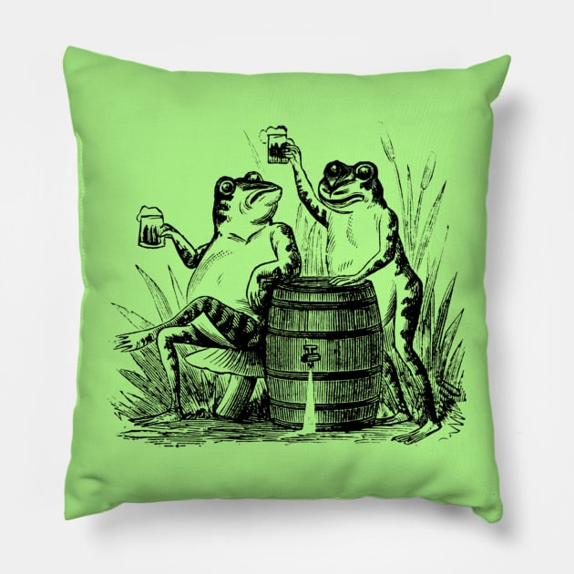 Frog Party Pillow by The Curious Cabinet