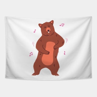 Funny Dancing Bear Tapestry