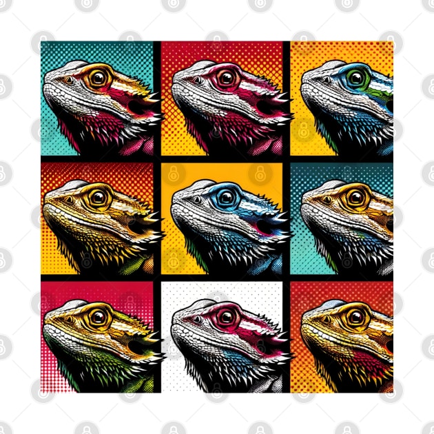 Bearded Dragon Pop Art v2 by GraySkullMarketPlace