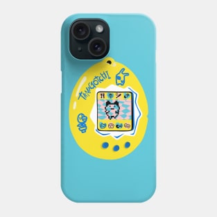 Original Tamagotchi - Yellow with Blue Phone Case