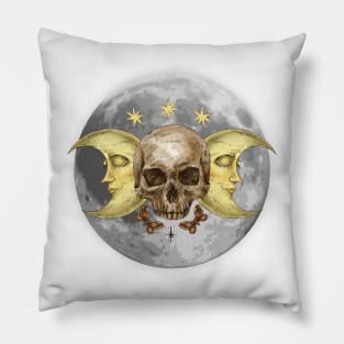 Moon Skull Pillow