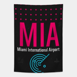 MIA MIAMI BEACH airport tag Tapestry