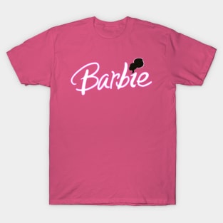 BLACK BARBIE Official Women's Pink Long Sleeve Crop Top Silhouette T-Shirt  Small