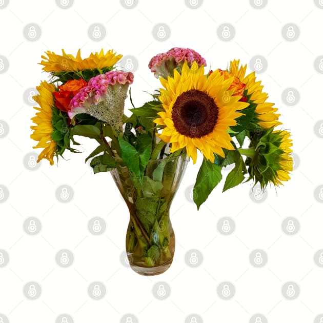 Sunflowers in a Vase Photo by ellenhenryart