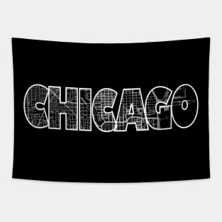 Chicago Street Map Tapestry