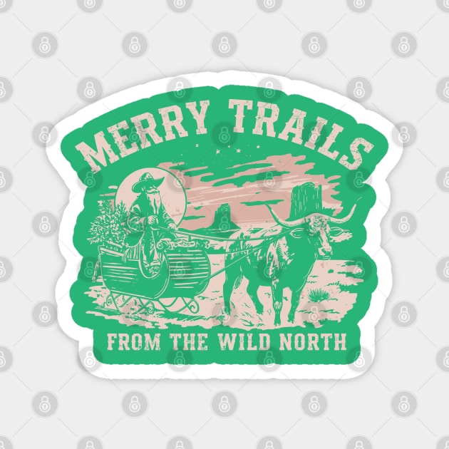 Merry Trails from the Wild North – Christmas Adventure Nature Magnet by JessArty