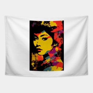 Vintage woman in pop-art style Tapestry