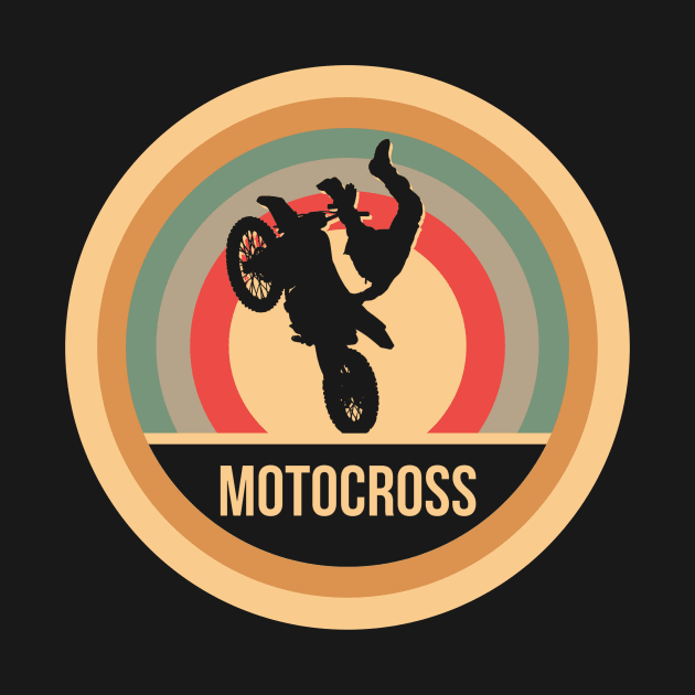 Retro Vintage Motocross Gift For Bikers by OceanRadar