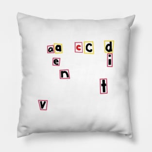 Typography says Vaccinated Pillow