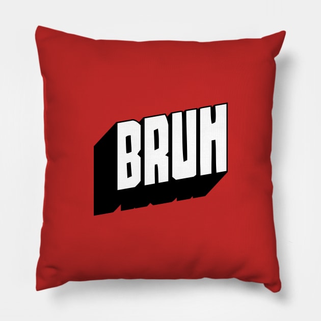 bruh meme Pillow by Zen Cosmos Official