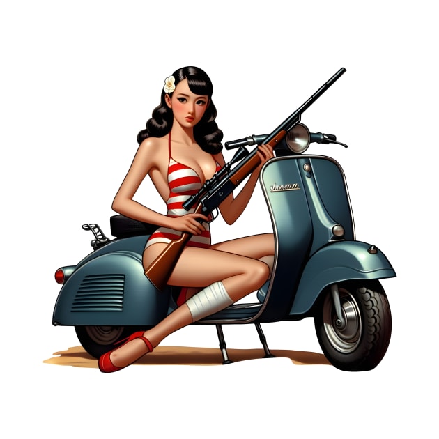 Scooter Girl by Rawlifegraphic