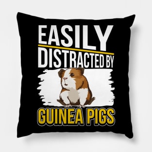 Easily Distracted By Guinea Pigs Pillow