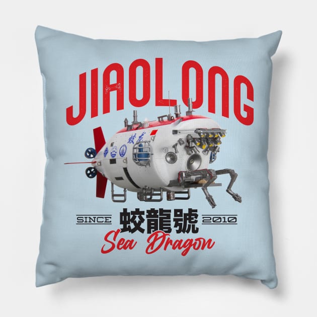 Jiaolong Pillow by MindsparkCreative