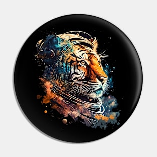 space tiger Pin