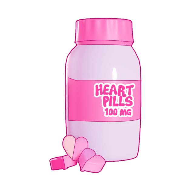 Bottled Heart Pills by VelvepeachShop