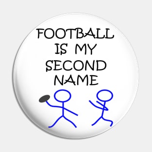 Stick Figure Football Pin