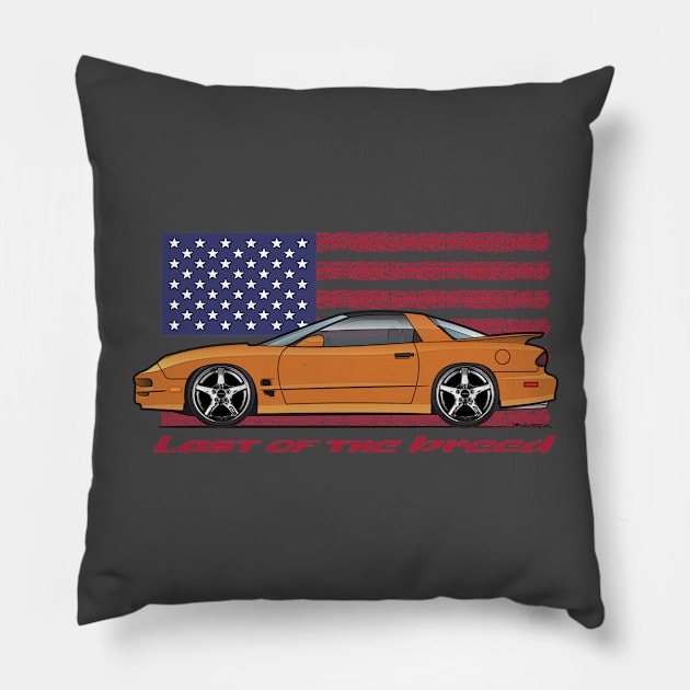 USA - Last of the breed - orange Pillow by JRCustoms44