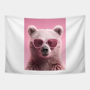 Adorable Pink Bear Tapestry