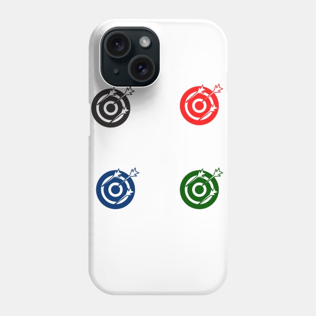 red blue green black target design Phone Case by creatilory