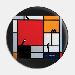 abstract art plus cat Pin