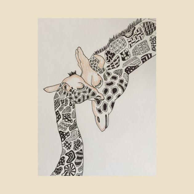 Mama & Baby Giraffe by havenhill studios