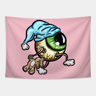 Eyeball Sleepy Tired Rockabilly Tattoo Cartoon Style Eye Tapestry