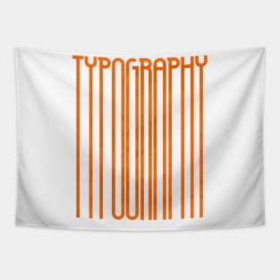 Tall Typography (Orange) Tapestry