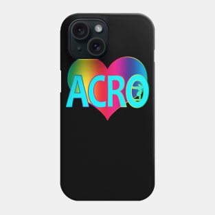 Acro Rainbow Heart for Acro Lovers Colorful Phone Case