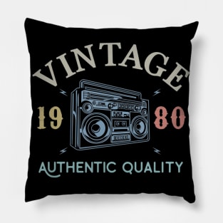 39 Years Old 1980 Vintage 39th Birthday Anniversary Gift Pillow