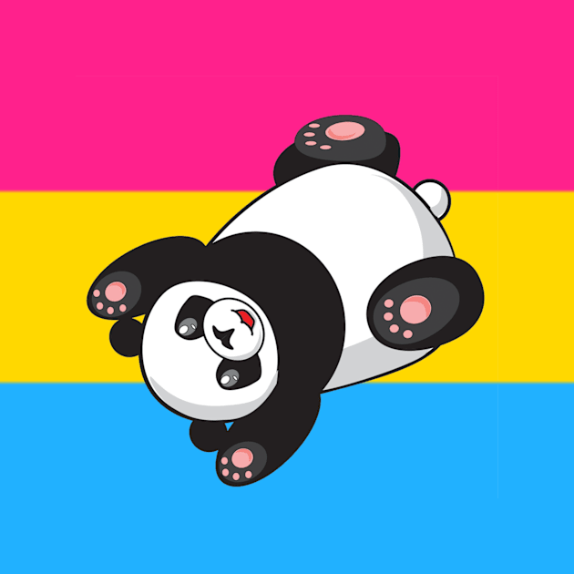 Pansexual Panda Kids T-Shirt by Deez Ines