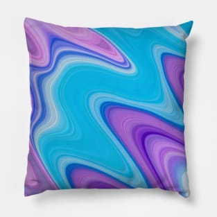 Purple blue abstract creative liquid flowing Pillow