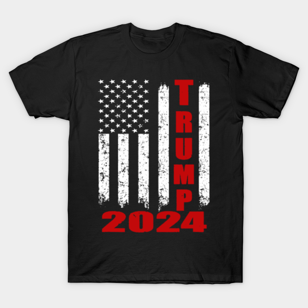 Discover Trump 2024 American Flag - Trump - T-Shirt