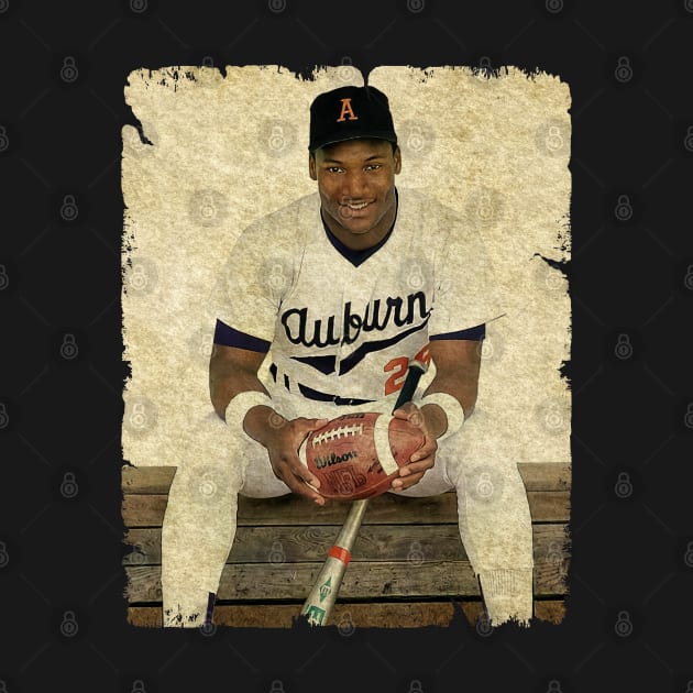 Bo Jackson in Auburn Tigers baseball by PESTA PORA