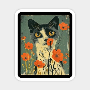 Ragdoll Cat Flowers Photo Art Funny Cat Lover Gift Idea Magnet