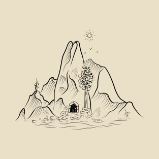 Cave in mountains T-Shirt