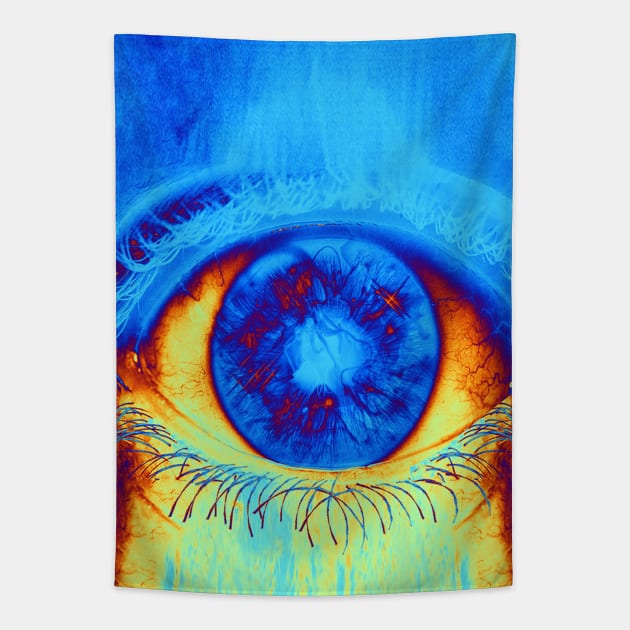 Psychedelic Eye Tapestry by icarusismartdesigns