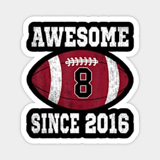 8Th Birthday Football Player 8 Years Old Magnet