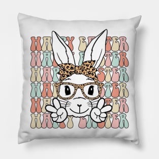 Cute Bunny for Happy Easter Day Pillow