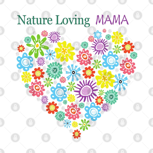 Blooming Love: Nature Loving Mama LOVE HEART flower  Eco mom by KIRBY-Z Studio