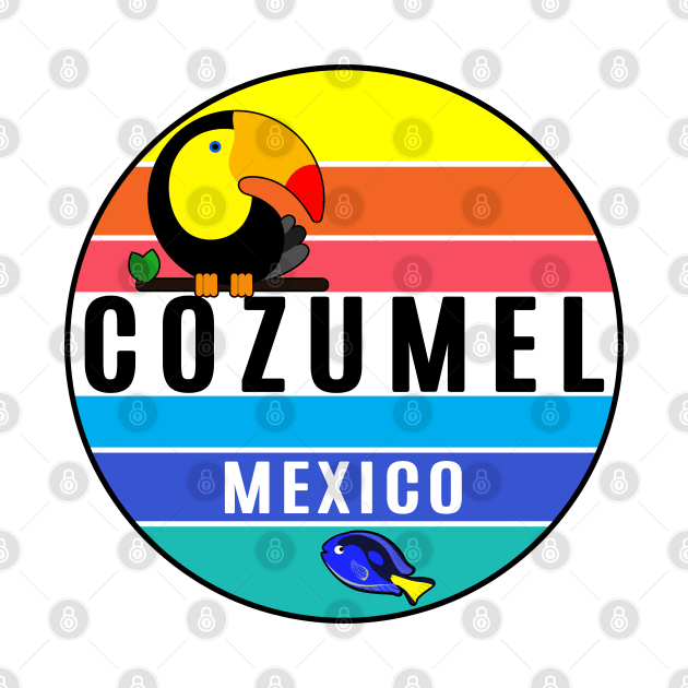 Cozumel Mexico Tropical Beach Toucan Fish Travel Vacation by TravelTime