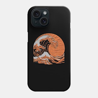 Dynamic Wave - Stylized Japanese-Inspired Illustration Phone Case